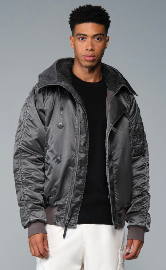 N-2b Heritage Fit Parka Battlewash Black