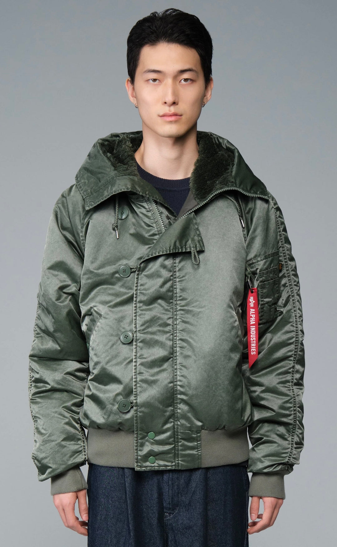 N-2b Heritage Fit Parka Battlewash Deep Forest