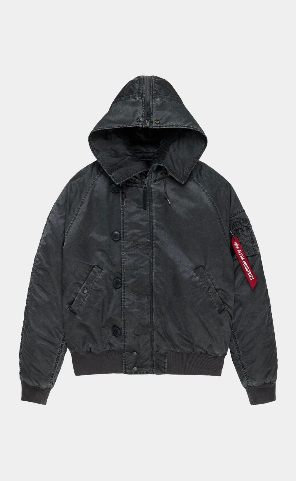 N-2b Heritage Fit Parka Battlewash Black