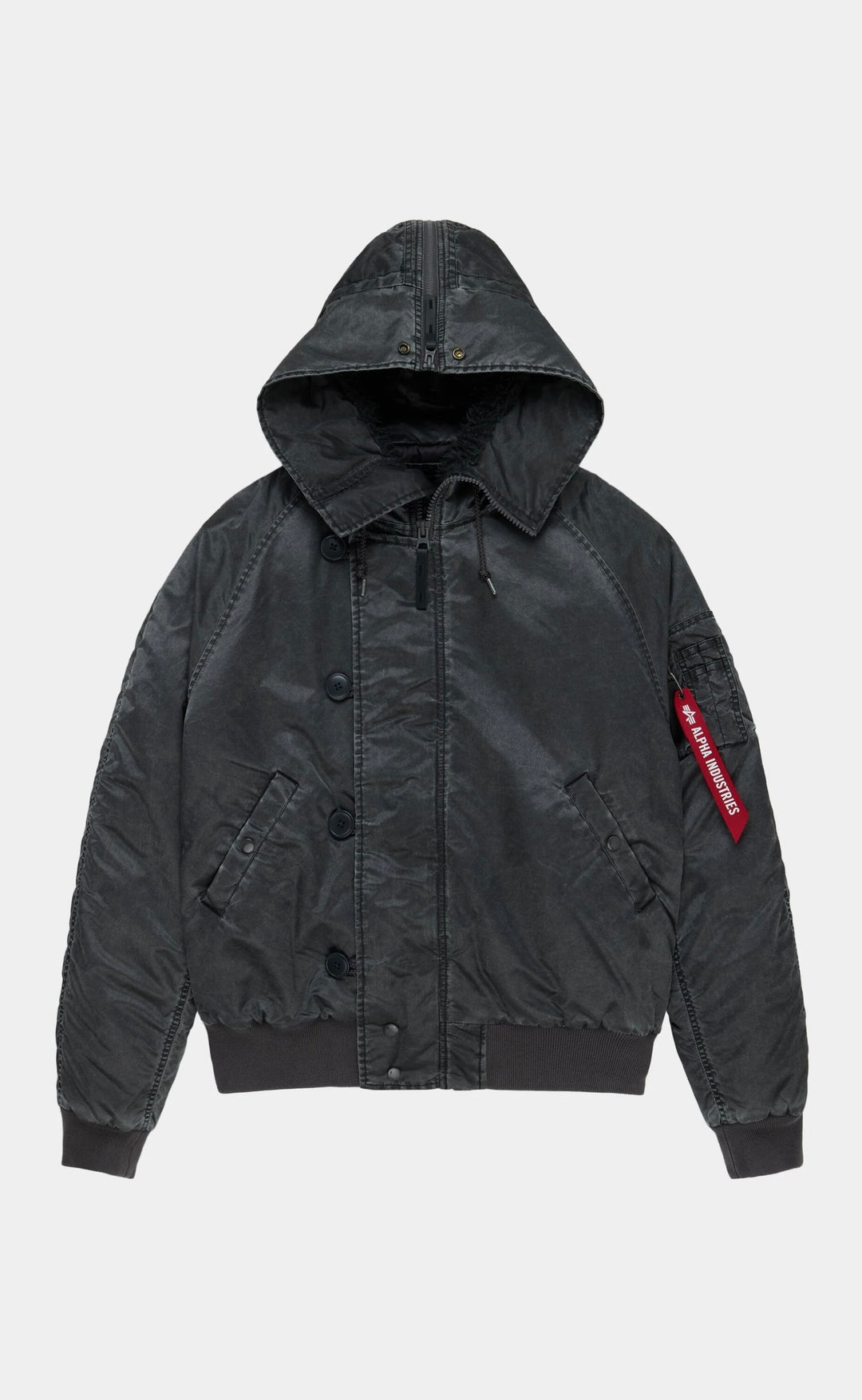 N-2b Heritage Fit Parka Battlewash Black
