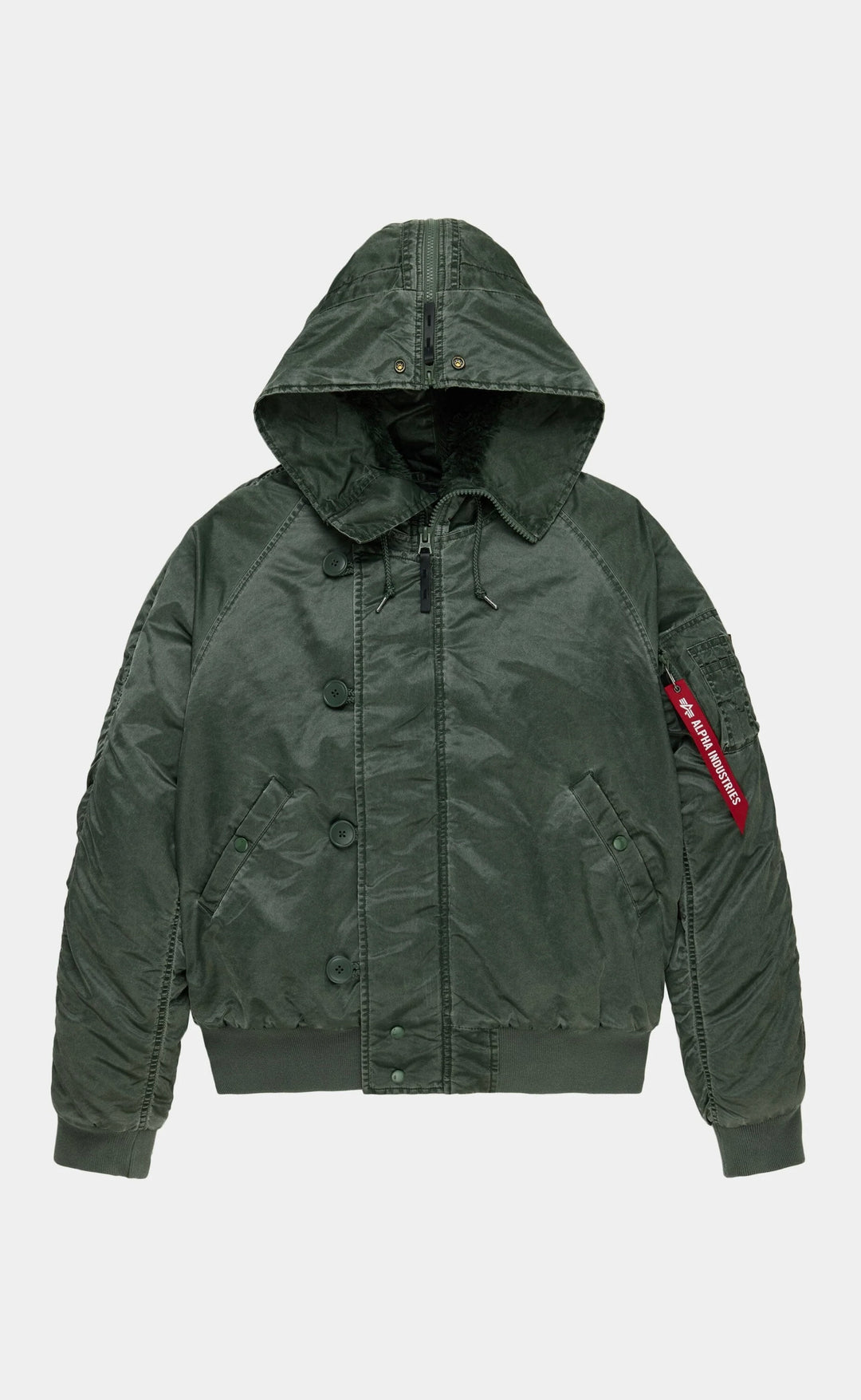 N-2b Heritage Fit Parka Battlewash Deep Forest