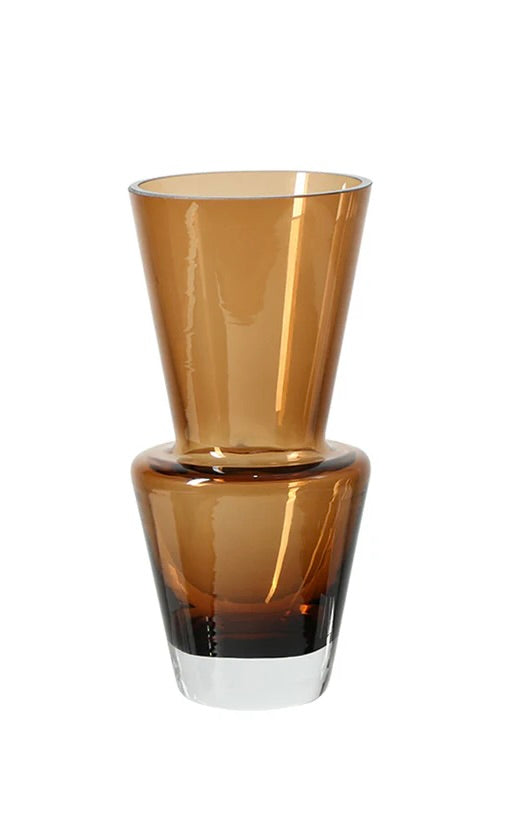 Amber Glass Vase Small
