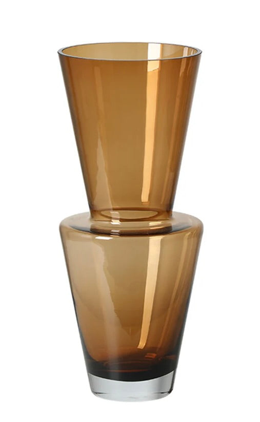 Amber Glass Vase Large