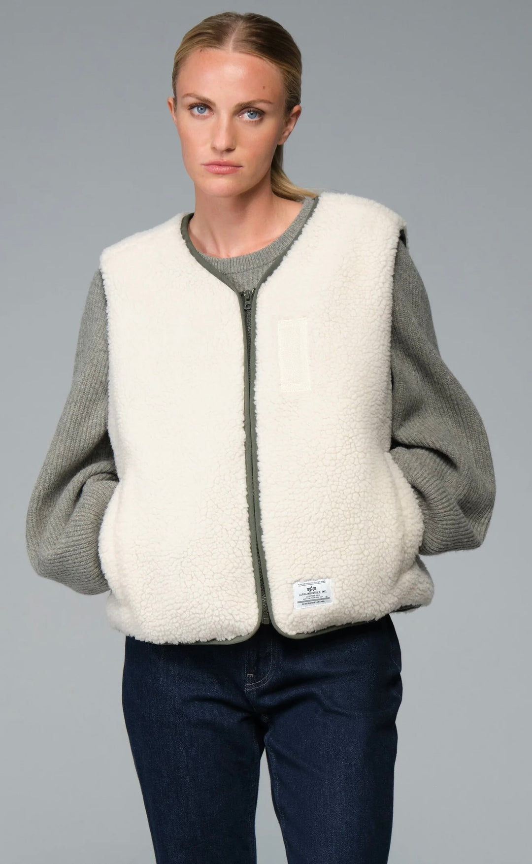 Saia Sherpa Vest Eggnog