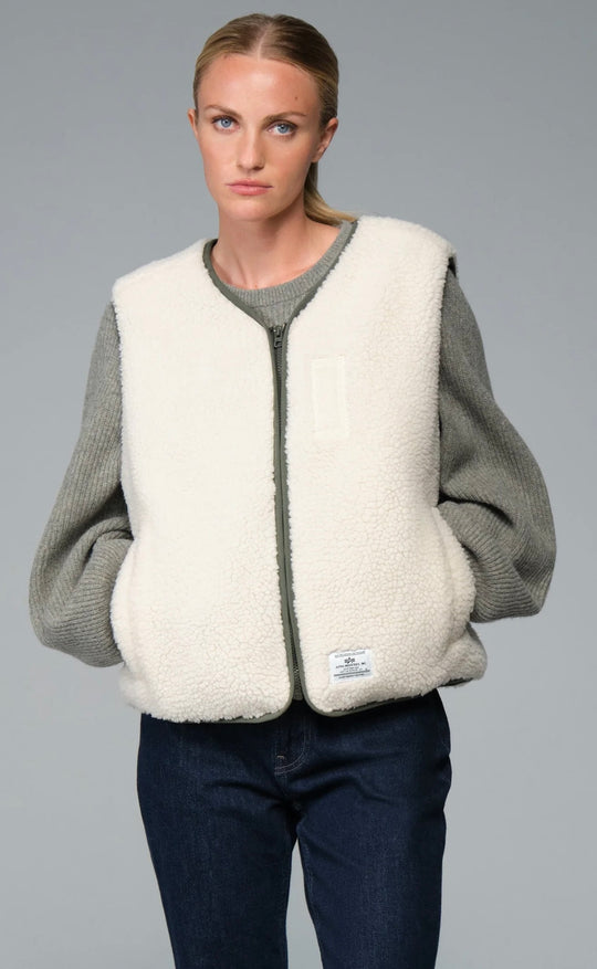 Saia Sherpa Vest Eggnog