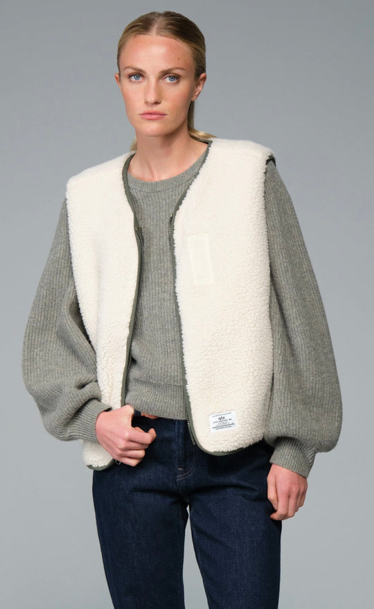 Saia Sherpa Vest Eggnog
