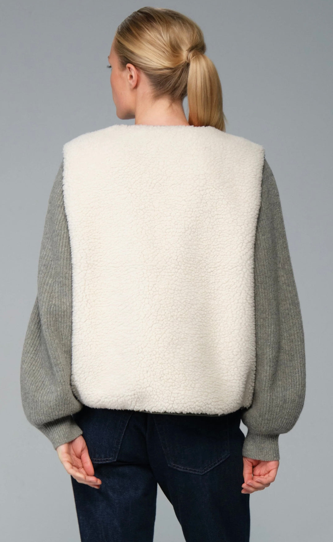 Saia Sherpa Vest Eggnog