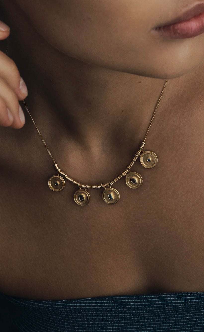 Denarri Statement Necklace Gold Vermeil