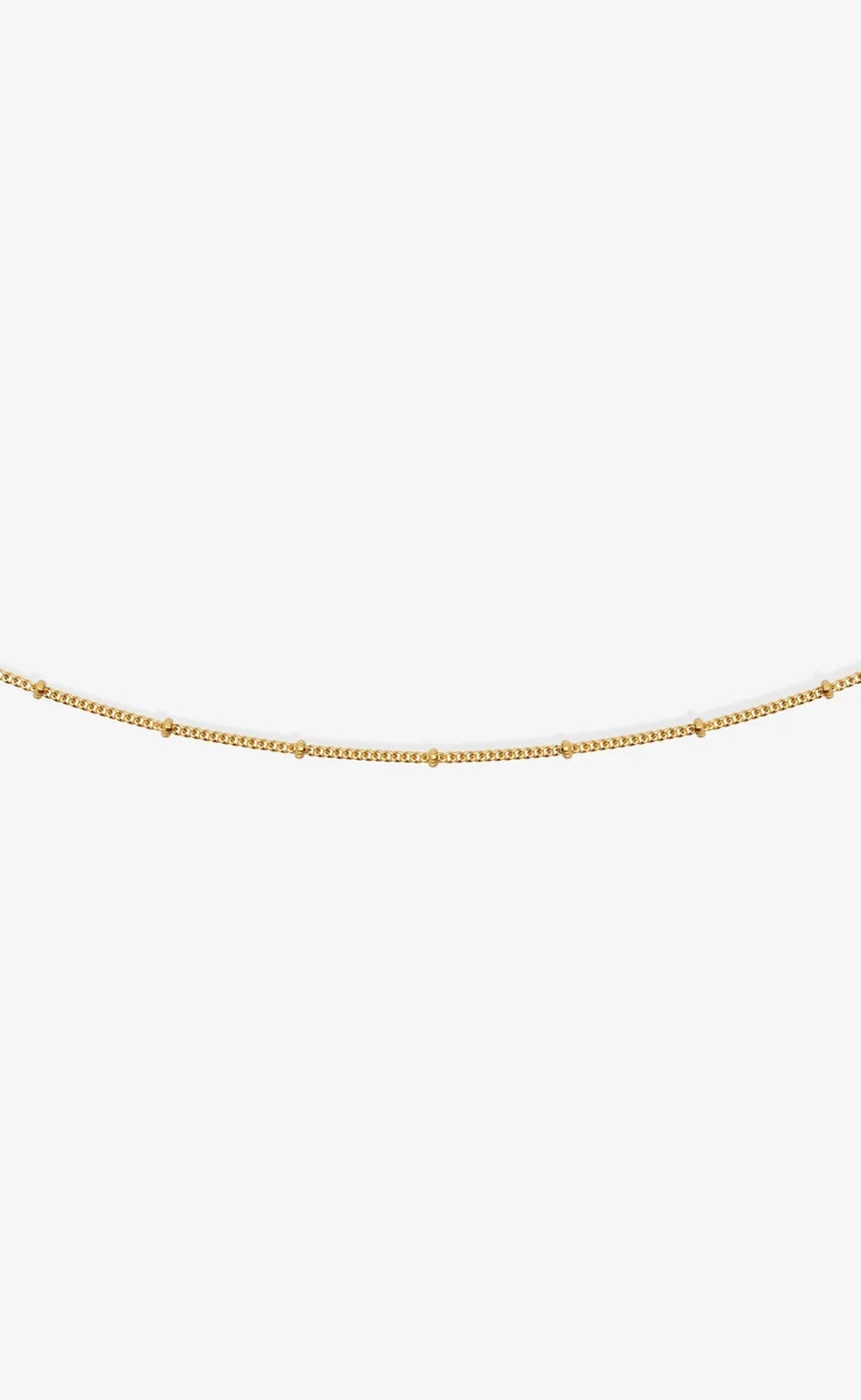 Fine Choker Chain Necklace Gold Vermeil