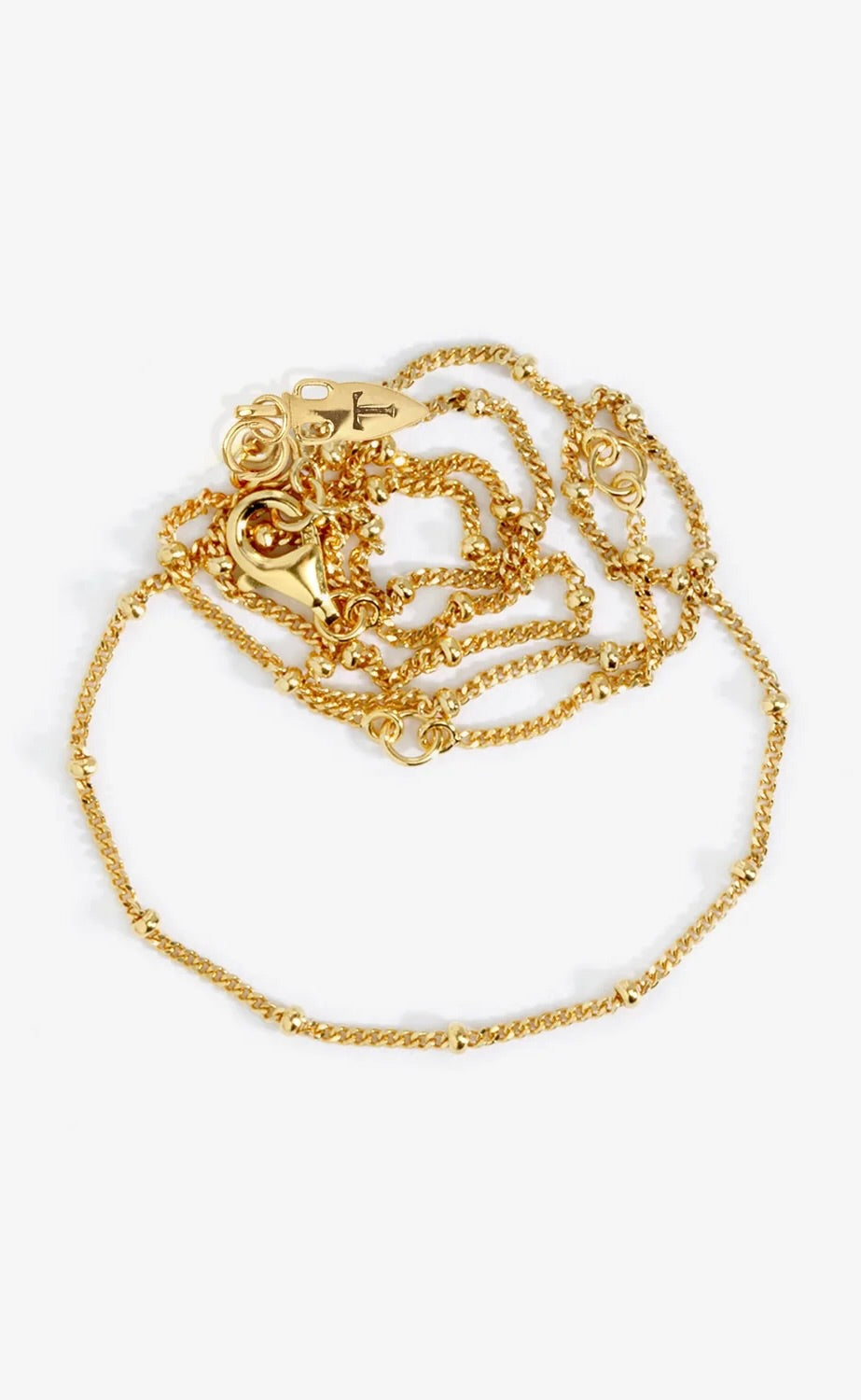 Fine Choker Chain Necklace Gold Vermeil