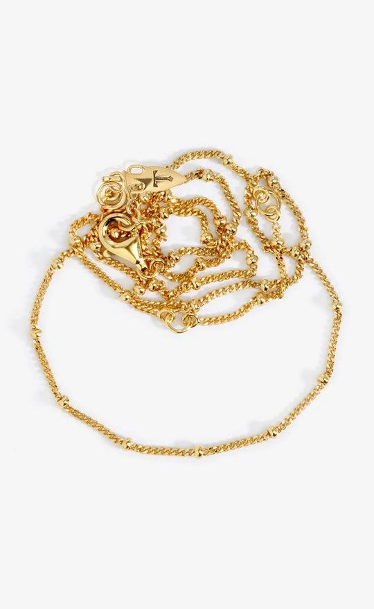Fine Choker Chain Necklace Gold Vermeil