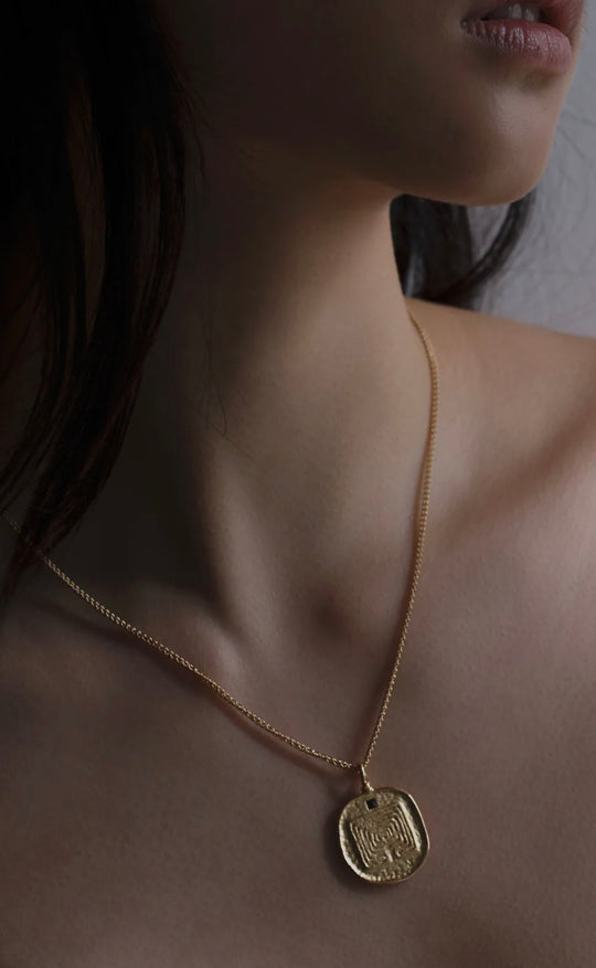 Labyrinth Necklace Gold Vermeil