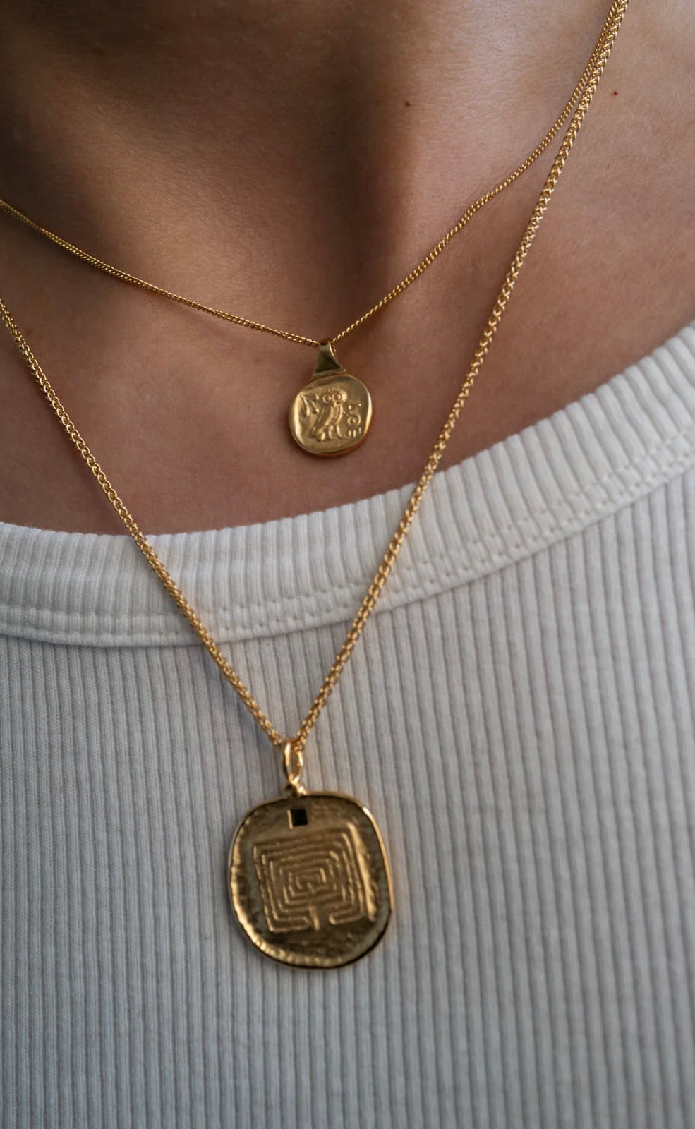 Labyrinth Necklace Gold Vermeil