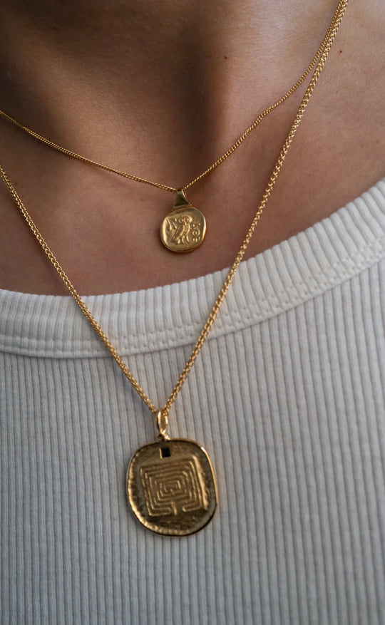 Labyrinth Necklace Gold Vermeil