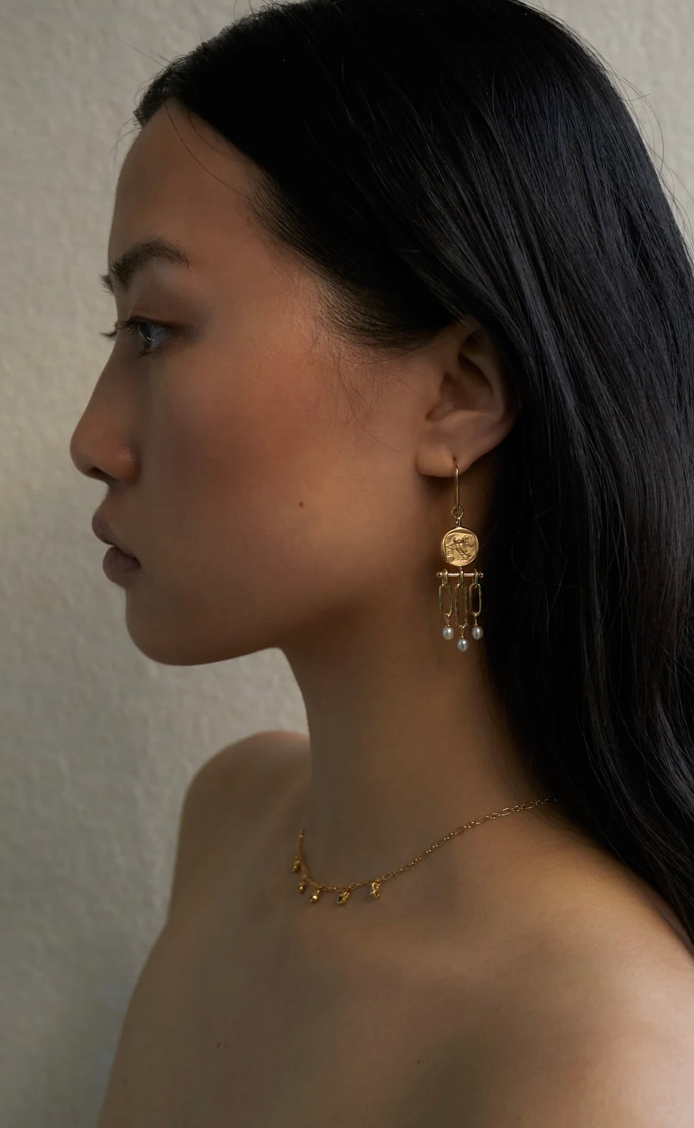 Palas Chandelier Earrings Gold Vermeil