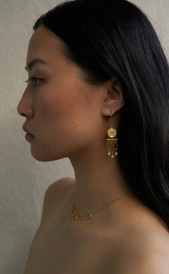 Palas Chandelier Earrings Gold Vermeil