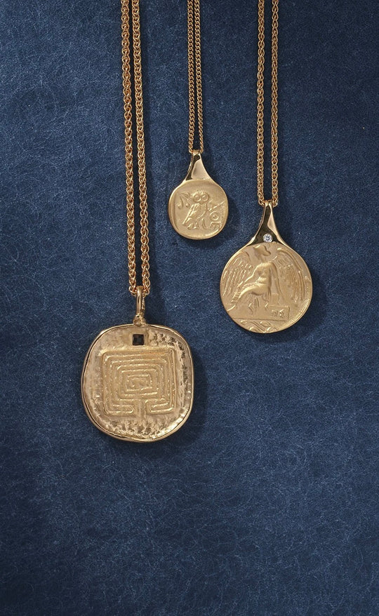 Labyrinth Necklace Gold Vermeil