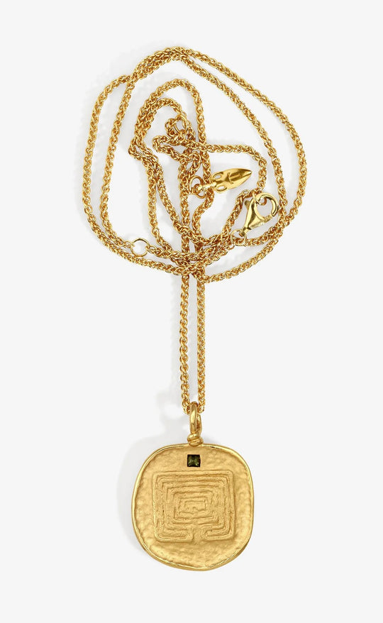 Labyrinth Necklace Gold Vermeil