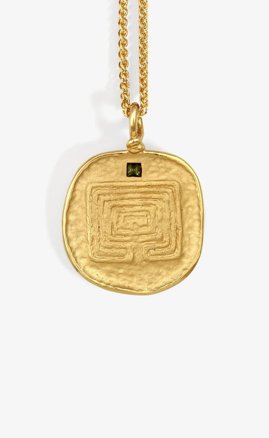 Labyrinth Necklace Gold Vermeil