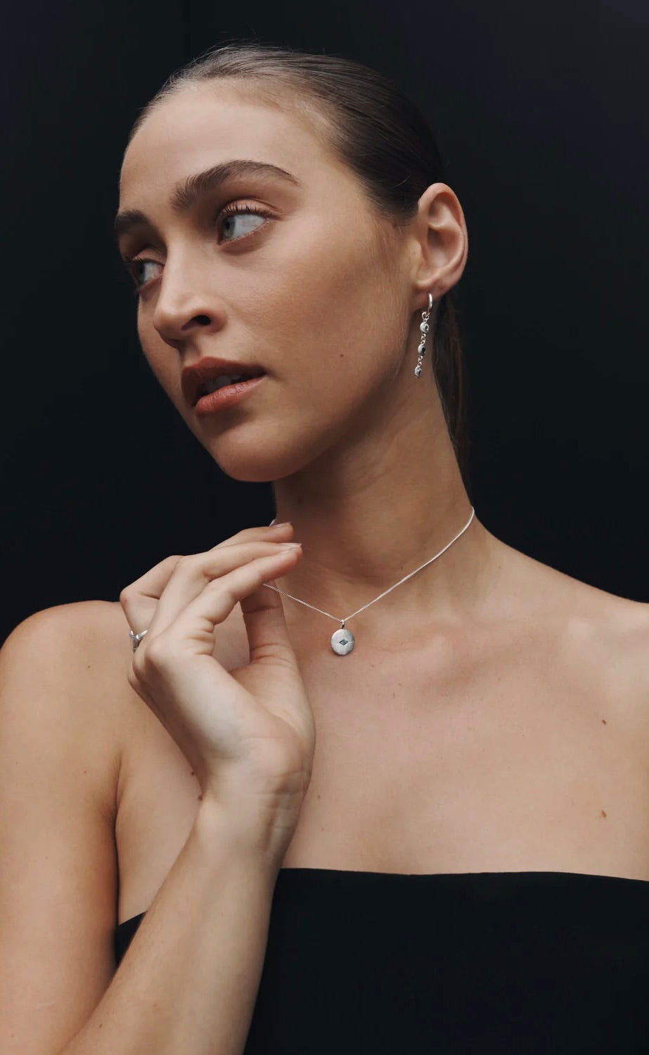 Mavi Eye Necklace Silver