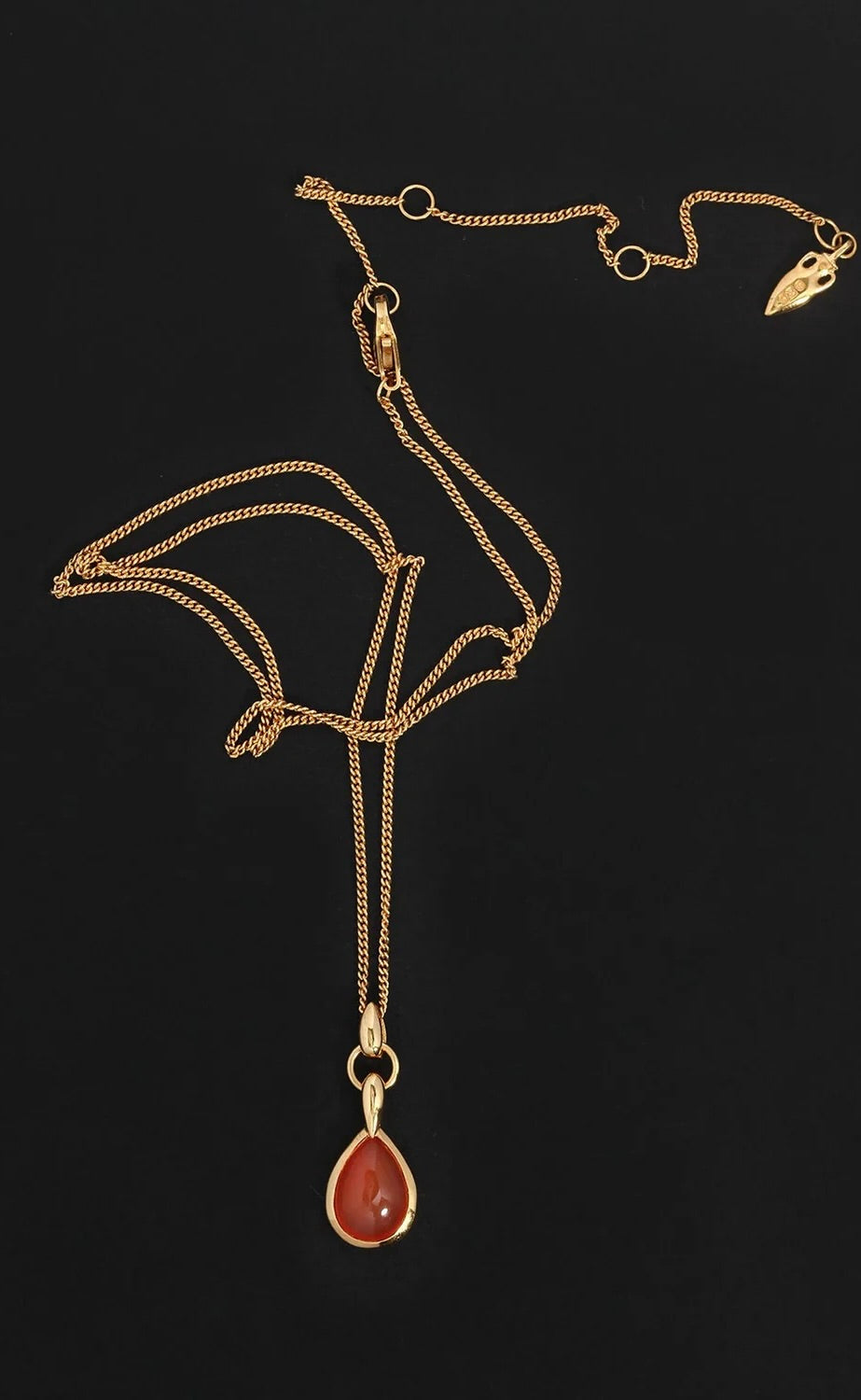 Mirren Necklace Carnelian Gold Vermeil