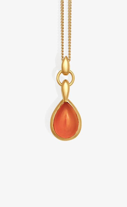Mirren Necklace Carnelian Gold Vermeil
