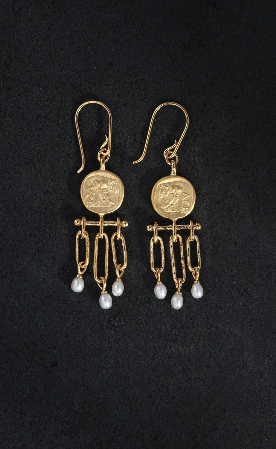 Palas Chandelier Earrings Gold Vermeil