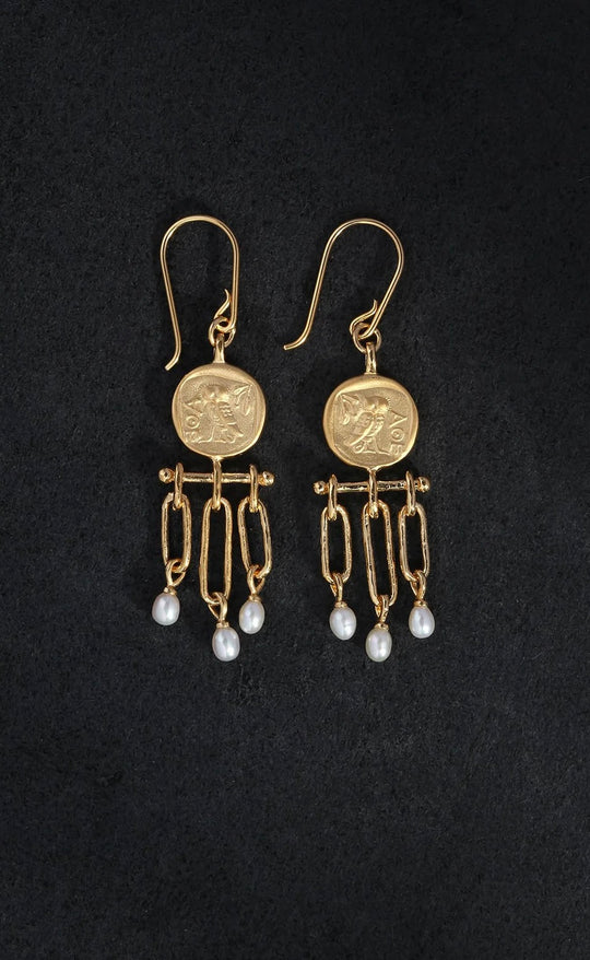Palas Chandelier Earrings Gold Vermeil