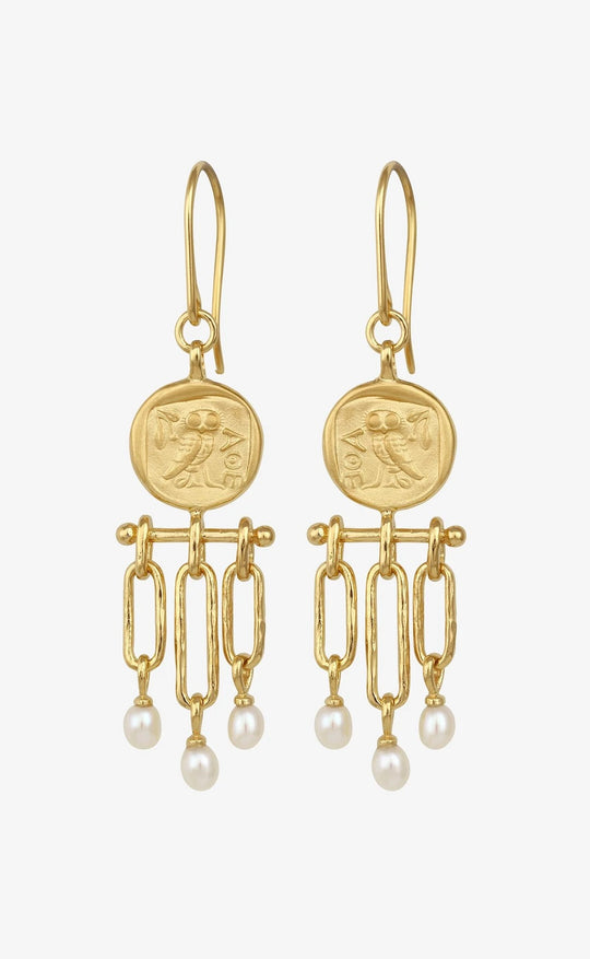Palas Chandelier Earrings Gold Vermeil