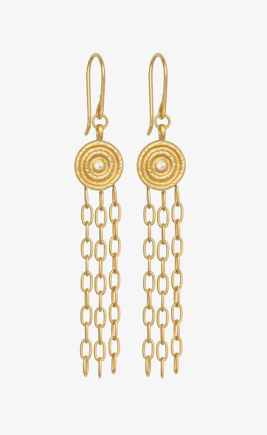 Reign Chandelier Earrings Gold Vermeil