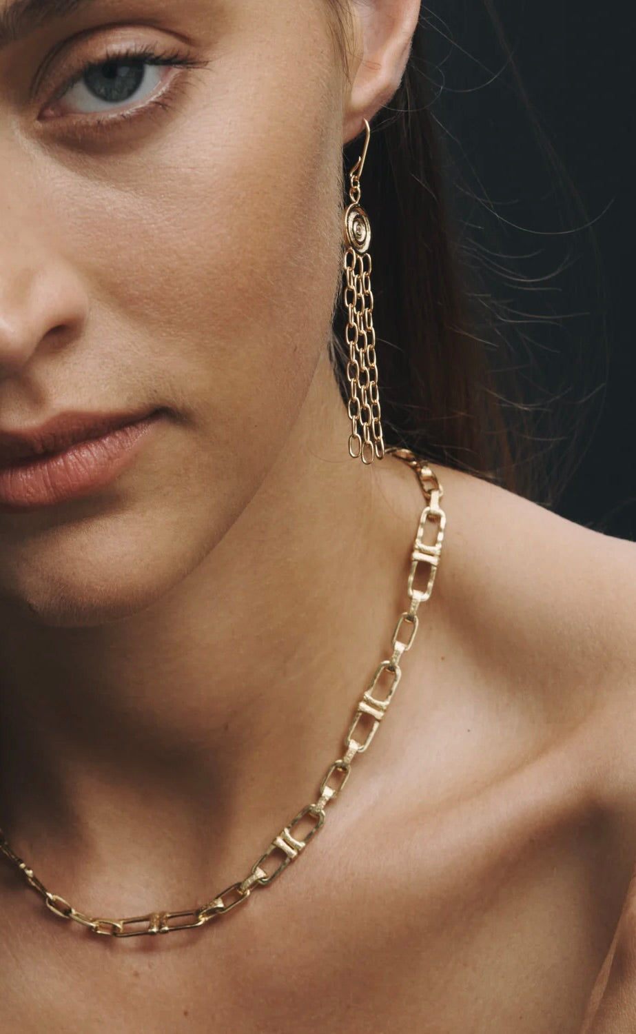 Reign Chandelier Earrings Gold Vermeil