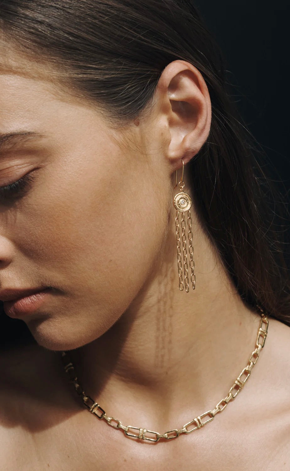 Reign Chandelier Earrings Gold Vermeil