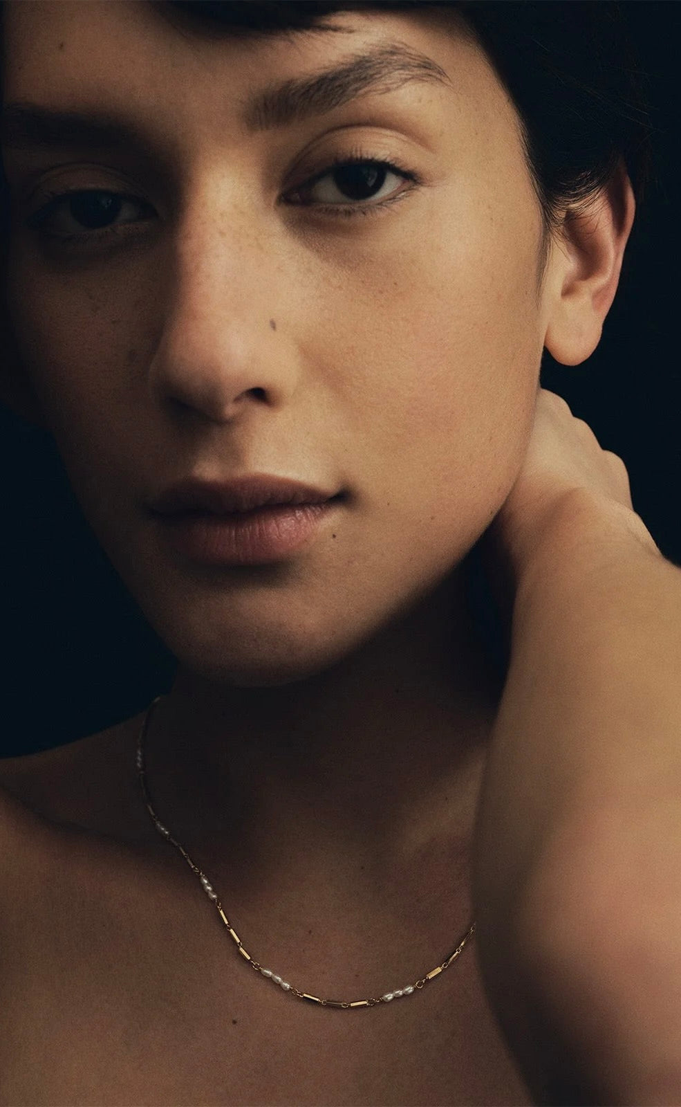 Riviera Necklace Pearl Gold Vermeil