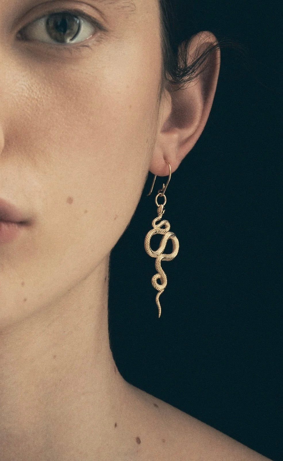 Snake Earrings Gold