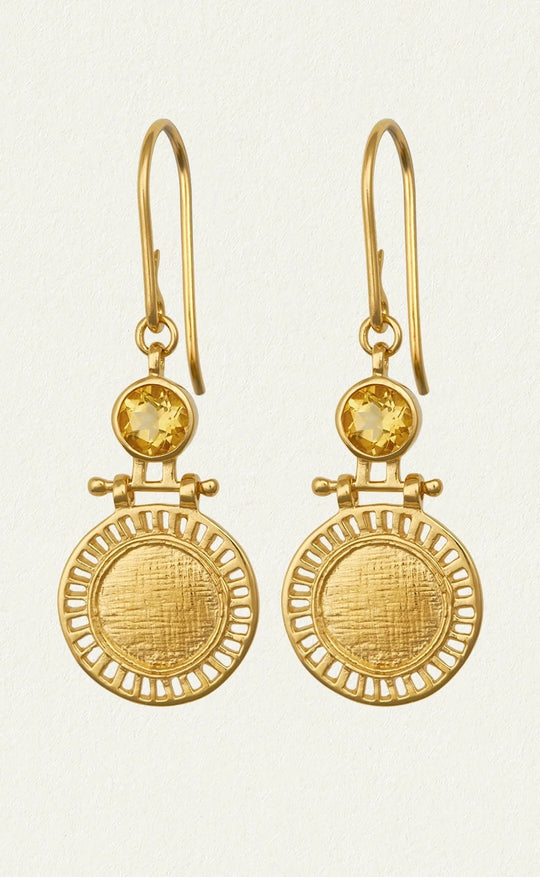 Solar Earrings Gold Vermeil