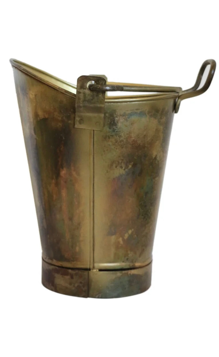 Coal Bucket Antique Brass Large