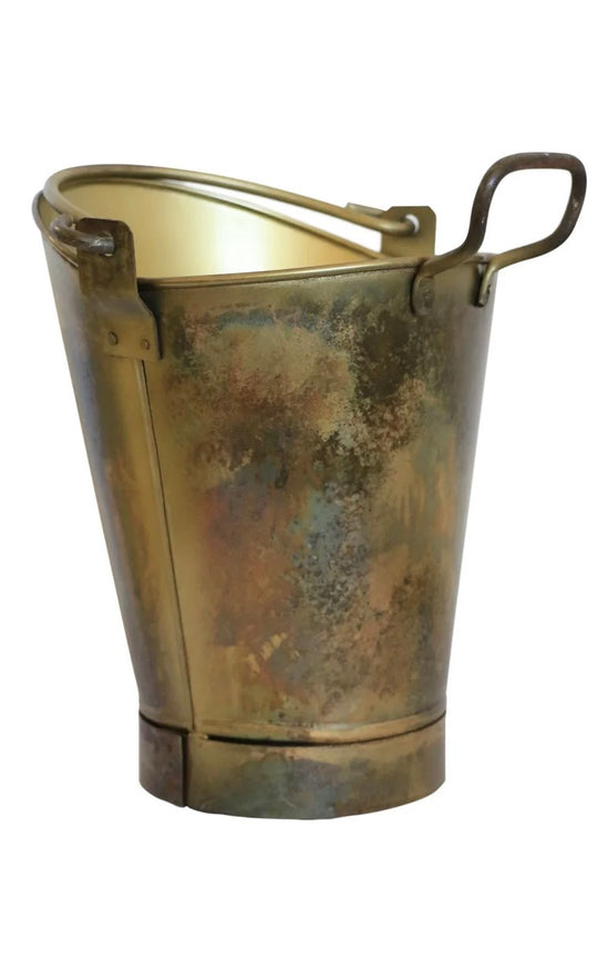 Coal Bucket Antique Brass Large