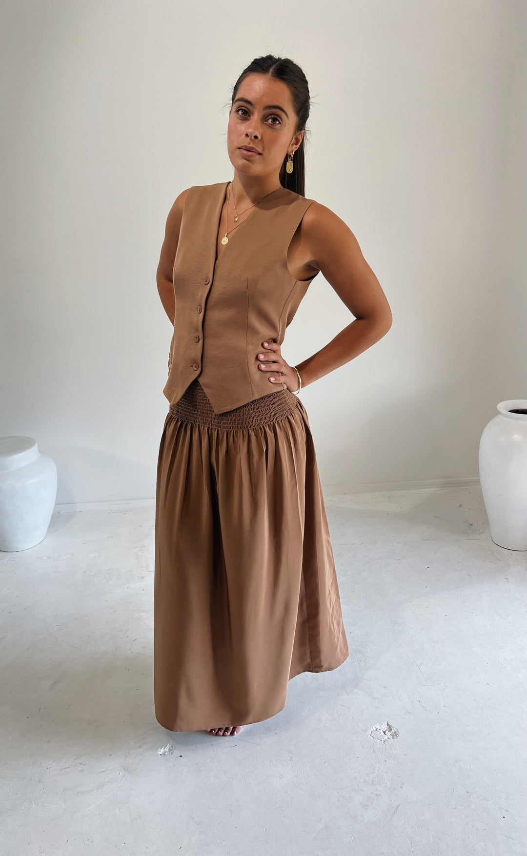 Shelby Waistcoat Tan