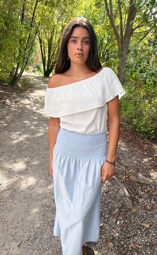 Elope Top Ivory Crepe