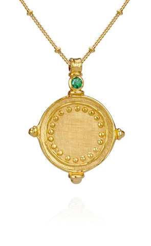 Sura Necklace Emerald Gold
