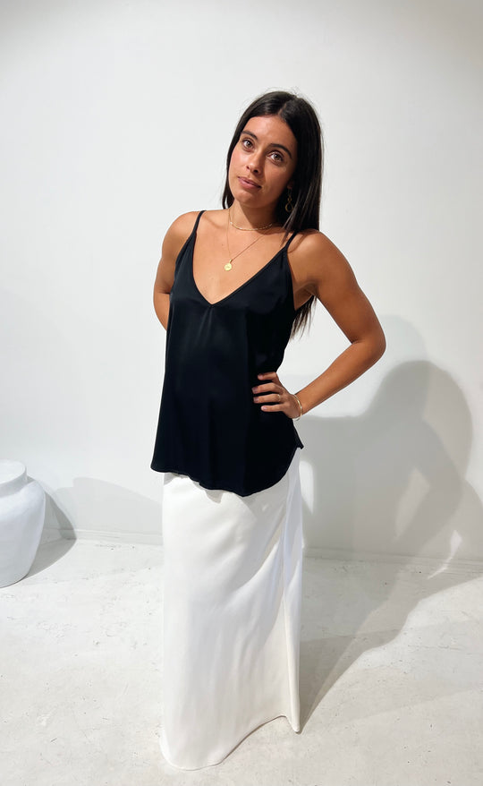 Bias Maxi Skirt Ivory