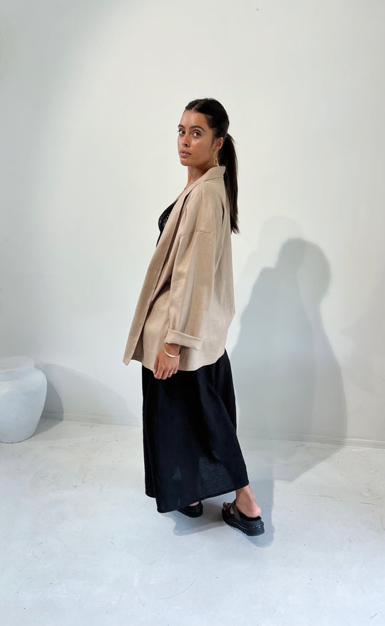 Obe Jacket Biscotti Linen