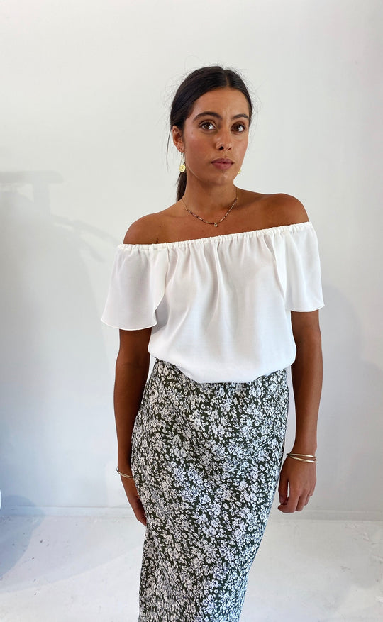 Elope Top Ivory Crepe