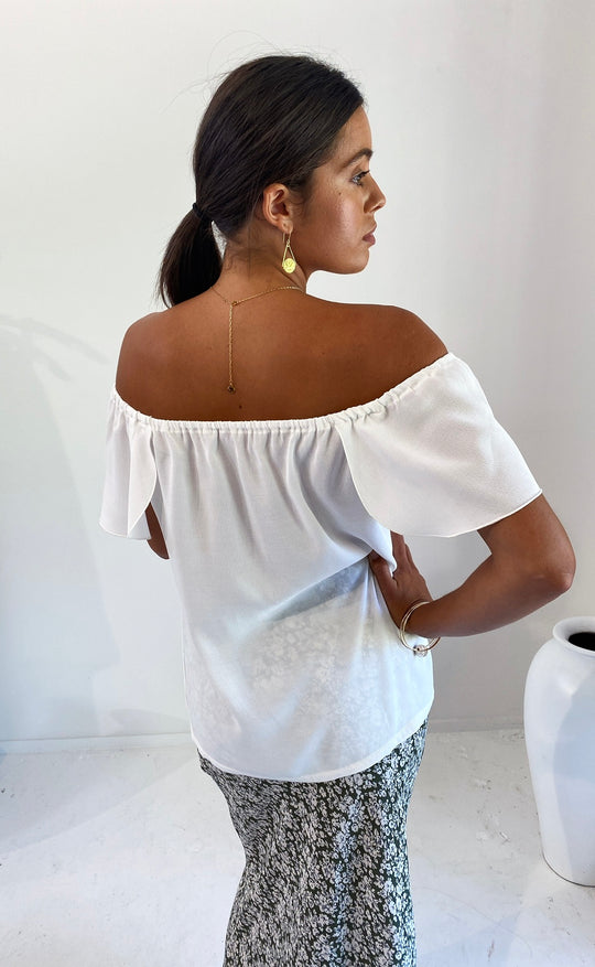 Elope Top Ivory Crepe