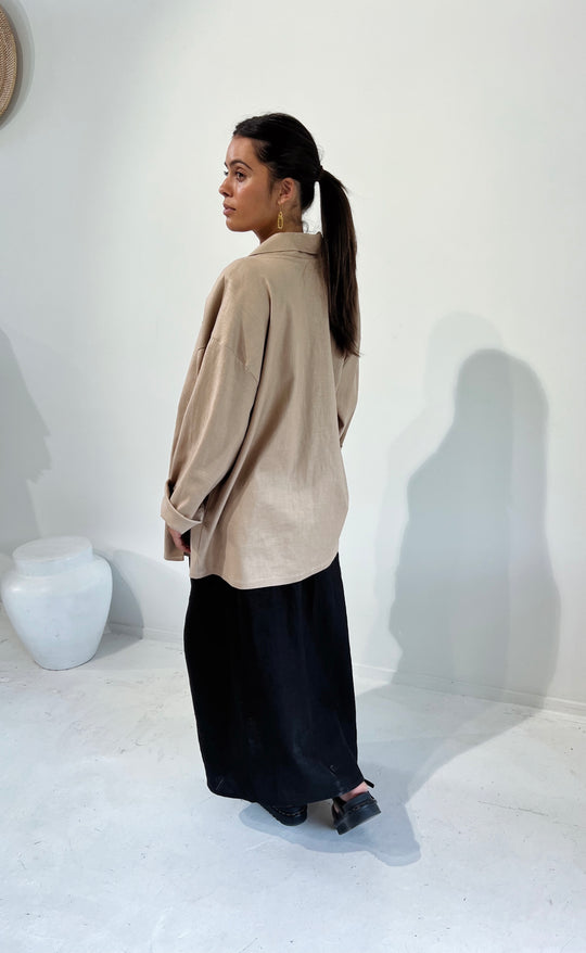 Obe Jacket Biscotti Linen