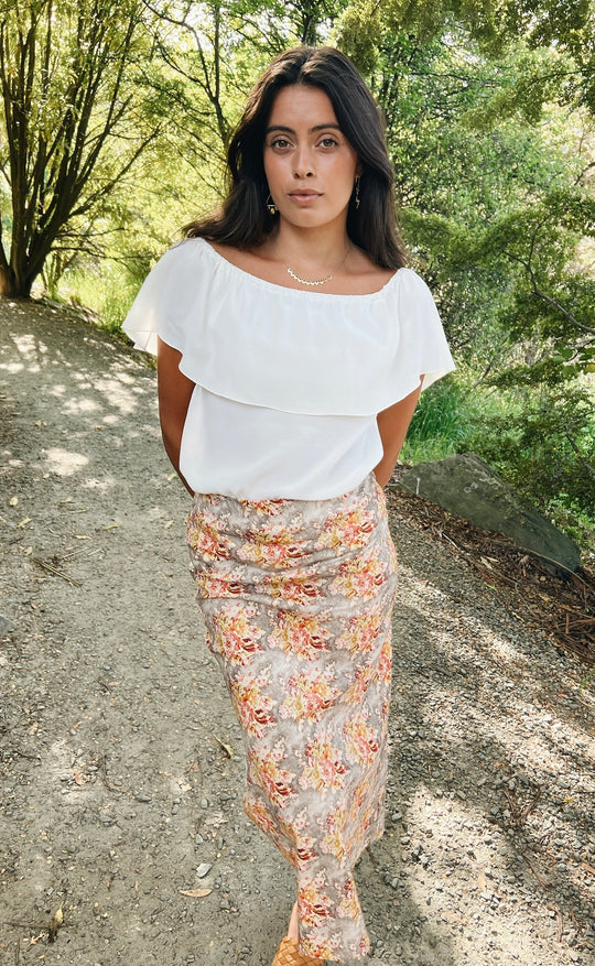 Bias Skirt Peony Vintage