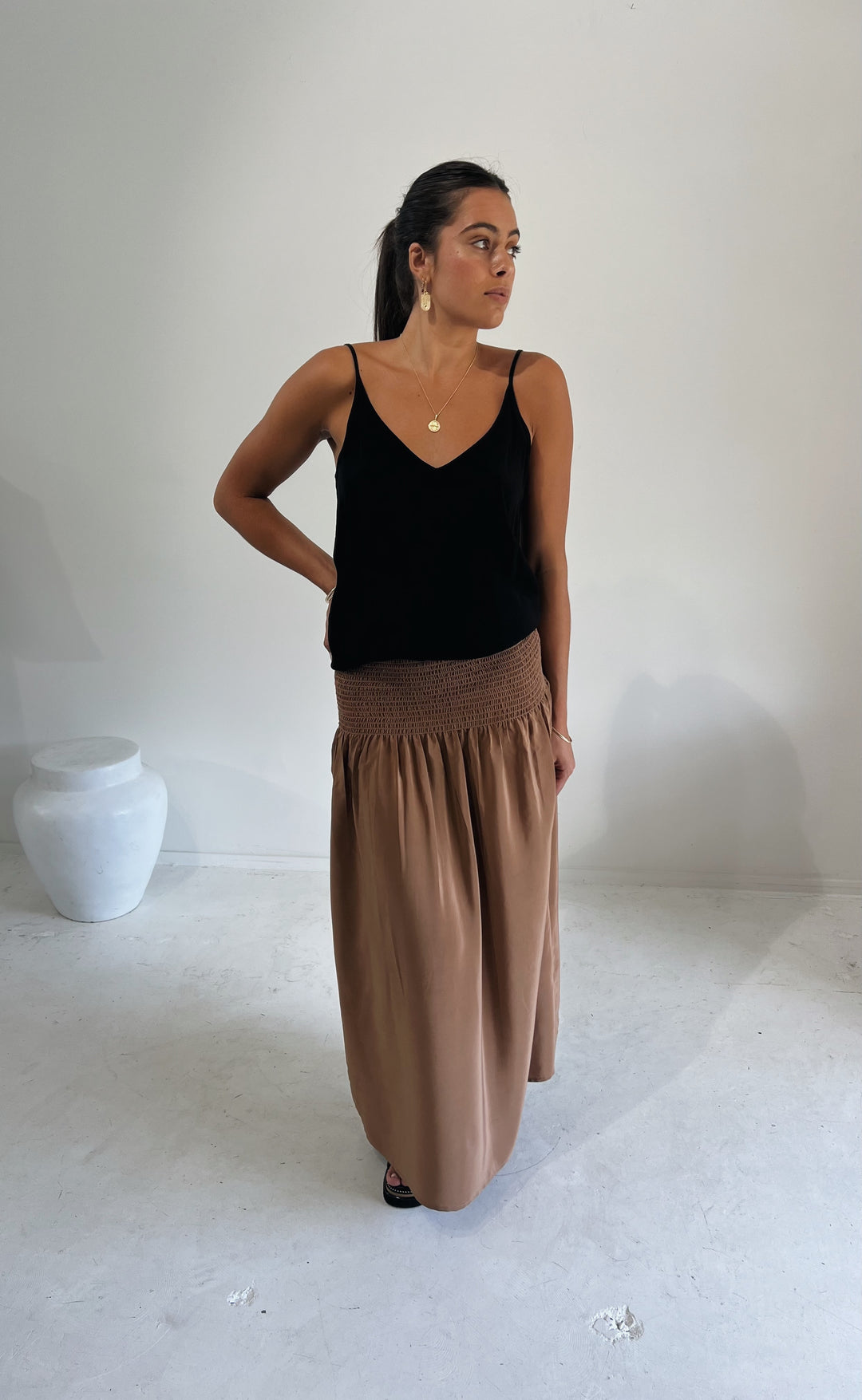 Vittori Top Black Crepe