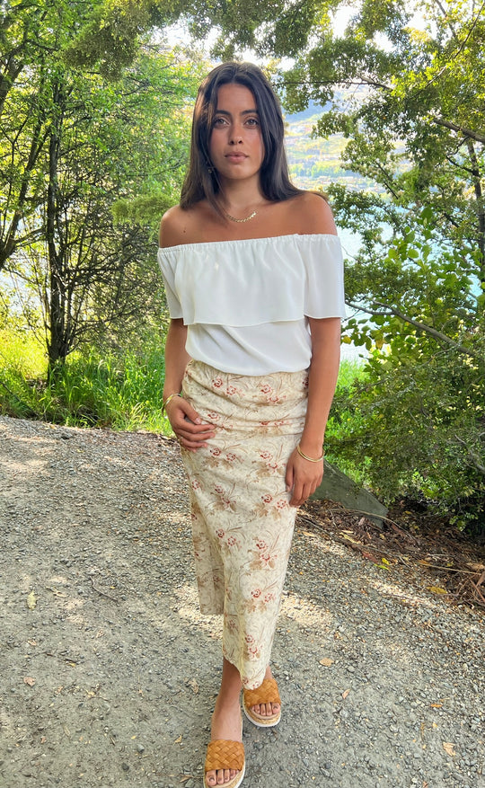 Elope Top Ivory Crepe