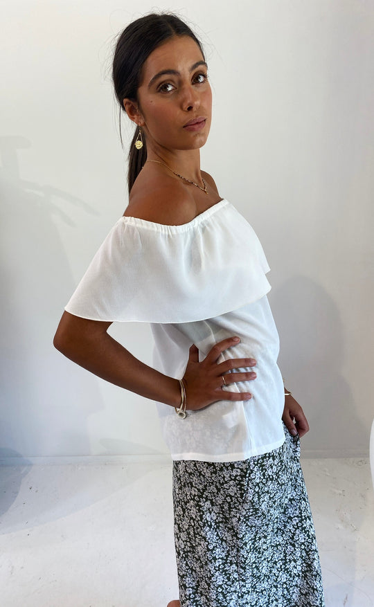 Elope Top Ivory Crepe