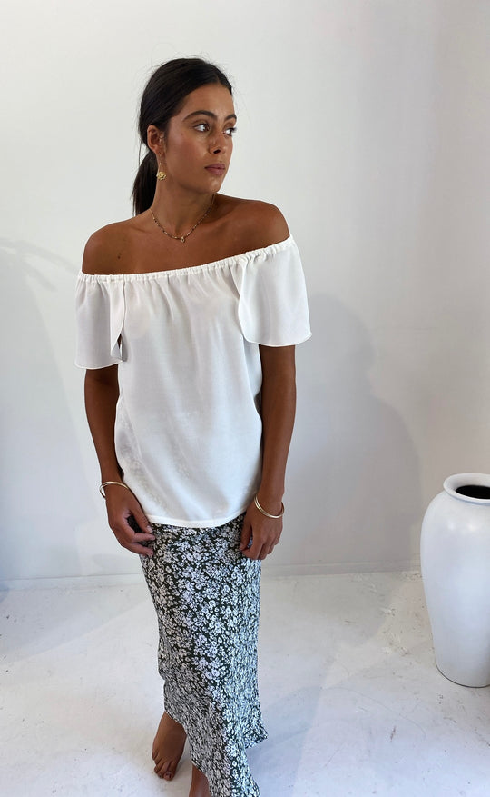 Elope Top Ivory Crepe